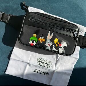 Aldo Black Looney Tunes Character Belt Bag